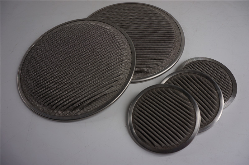 Stainless steel filter mesh metal rimmed ring disc ( disc filter, filter packs, wire mesh filter disc).05