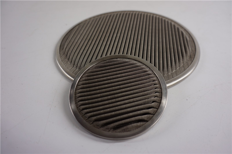 Stainless steel filter mesh metal rimmed ring disc ( disc filter, filter packs, wire mesh filter disc).06