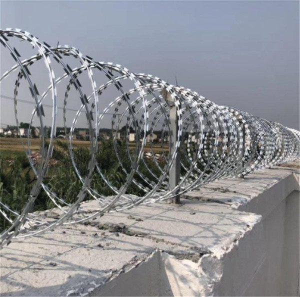 Protective fence spiral barbed wire rope blade razor wire  06