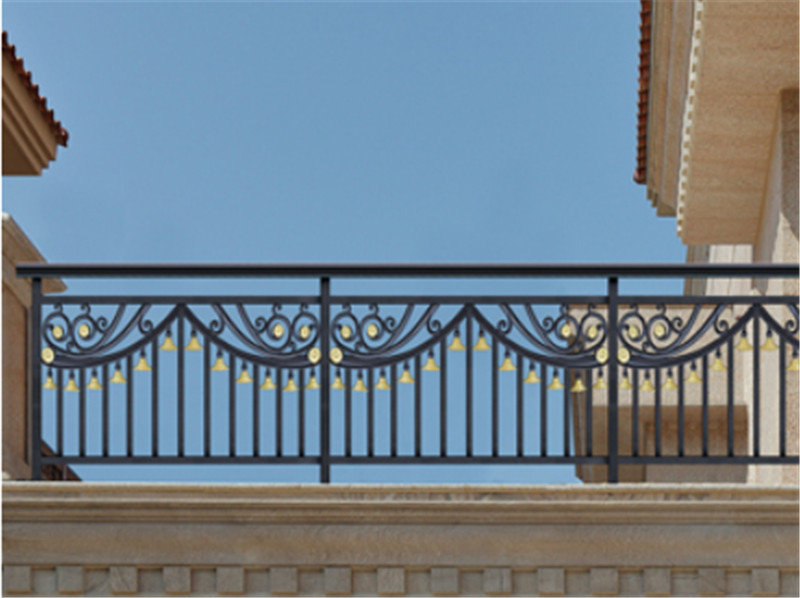Courtyard villa wall safety protection iron fence02