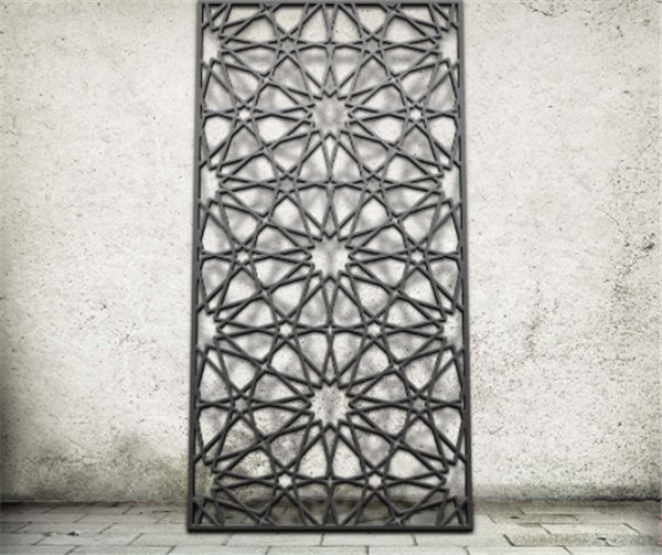 Room exterior wall decoration Laser cut carved metal screen  (1)